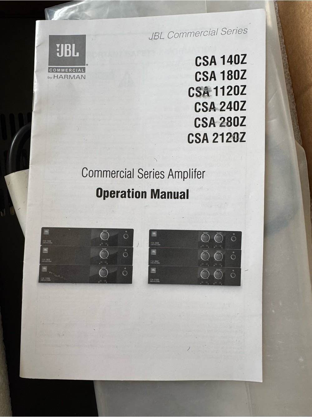 JBL Commercial Series Amplifier